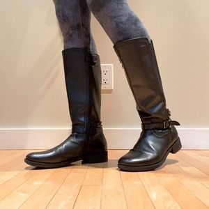 GEOX size 39 Black Leather Boots